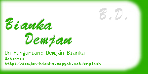 bianka demjan business card