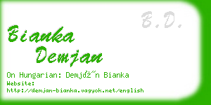 bianka demjan business card